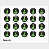 Sssup Funny Hissing Snake Pun Dark BG Ronde Sticker (Vel)