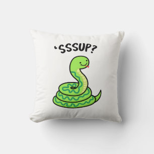 Sssup Funny Hissing Snake Pun Kussen