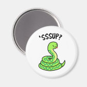 Sssup Funny Hissing Snake Pun Magneet (Voorkant / Achterkant)