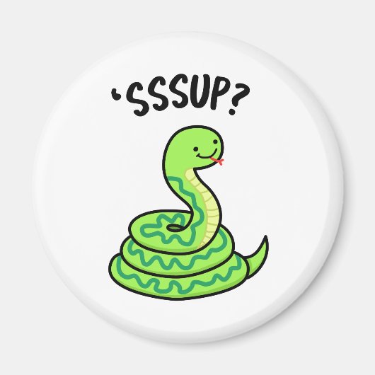 Sssup Funny Hissing Snake Pun Magneet (Voorkant)