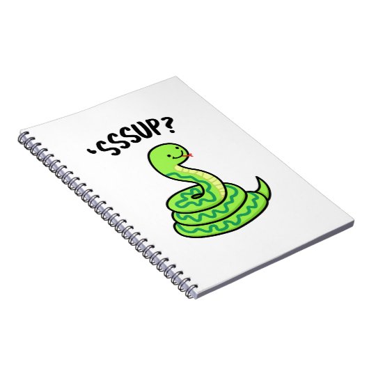 Sssup Funny Hissing Snake Pun Notitieboek (Rechterzijde)