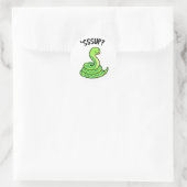 Sssup Funny Hissing Snake Pun Ronde Sticker (Tas)