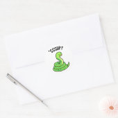 Sssup Funny Hissing Snake Pun Ronde Sticker (Envelop)