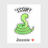 Sssup Funny Hissing Snake Pun Sticker (Vel)