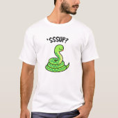 Sssup Funny Hissing Snake Pun T-shirt (Voorkant)