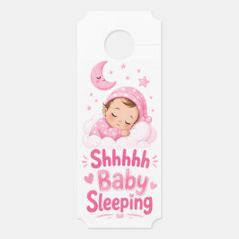 Sst Baby Meisje Slaapt - Grote Ticket deurhanger