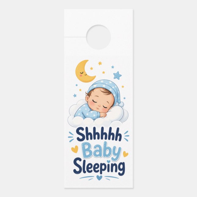 Sst Baby Slapen  Grote deurhanger (Voorkant)