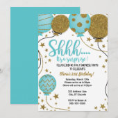 Sst Het is een Surprise Party Uitnodiging (Voorkant / Achterkant)