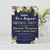 Sst het is een verrassing moderne bloem glans 60st kaart (Staand voorkant)