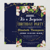 Sst het is een verrassing moderne bloem glans 60st kaart (Voorkant / Achterkant)