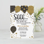 Sst.. Het is een verrassingsfeest Kaart (Staand voorkant)