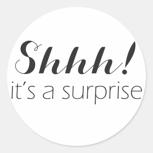 Sst! het is een verrassingsfeestje stickers (Voorkant)