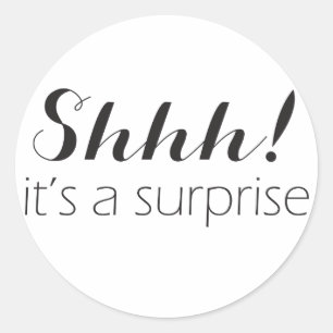 Sst! het is een verrassingsfeestje stickers