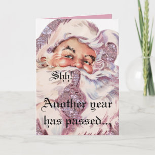 Sst! Het is Kerstmis in Victorian Roze Feestdagen Kaart