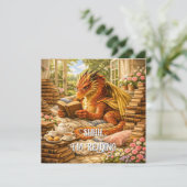 Sst… Ik Lees Cozy Lezen Draak Kaart (Staand voorkant)