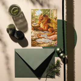 Sst… Ik Lees Cozy Lezen Draak Kaart