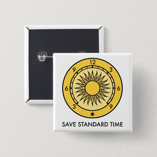 SST Logo en Wordmark Button Square (Voorkant /achterkant)