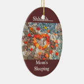 Sst... Moeder slaapt hangend ornament Hart (Rechts)