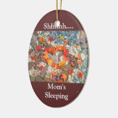 Sst... Moeder slaapt hangend ornament Hart (Links)