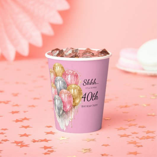 Sst Verjaardagsfeestje Surprise Papieren Bekers (Insitu)