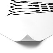 Sstille Badminton-speler op het werk Poster (Hoek)