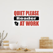 Sstille lezer op het werk poster (Keuken)