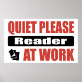 Sstille lezer op het werk poster (Voorkant)