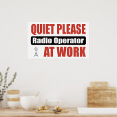 Sstille radiooperator op het werk poster (Keuken)