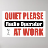 Sstille radiooperator op het werk poster (Voorkant)