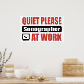 Sstilte Sonograaf op het werk Poster (Keuken)