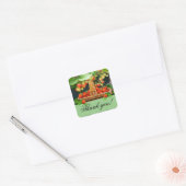 Sstrawberry Basket ~ Dankuwel Vierkante Sticker (Envelop)