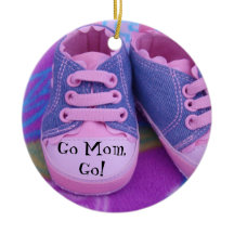Sstt Mama Slaapt ornament bord Roze Baby Schoenen
