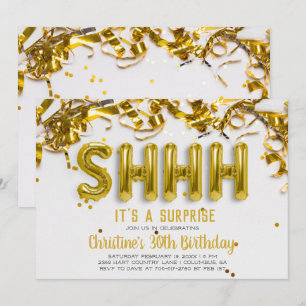 Sstt Verjaardagsfeest Uitnodiging   Gouden Ballonn