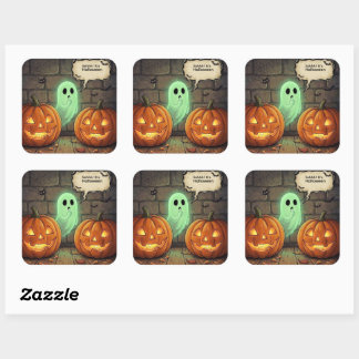 Ssttt het is ! Halloween T-shirt voor mannen Vierkante Sticker