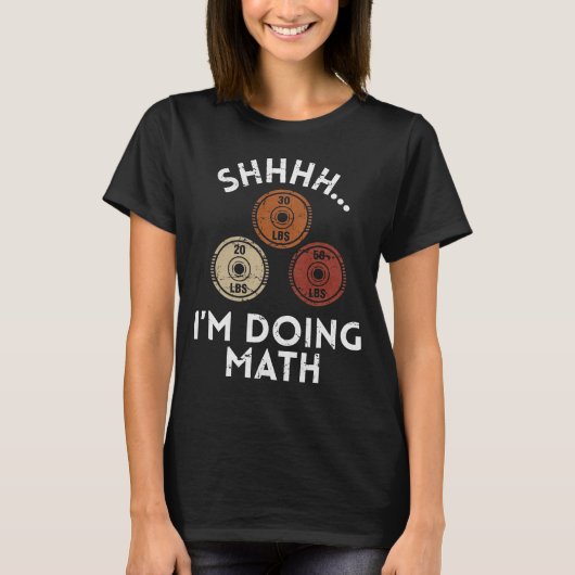 Ssttt Ik Doe Wiskunde Grappig Gym T-Shirt (Voorkant)