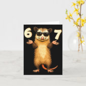 Ssum 67 Hand Motion Meme Funny Kids Teens Gen Alph Kaart (Gele Bloem)