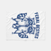 Ssum Feral Ies Matching Friend Twinning Funny Bff  Fleece Deken (Voorkant (Horizontaal))