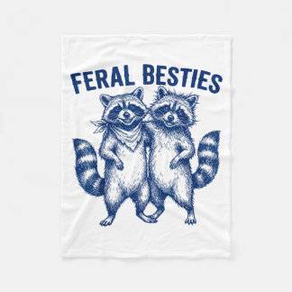 Ssum Feral Ies Matching Friend Twinning Funny Bff Fleece Deken