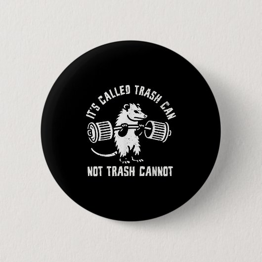 Ssum Ossum Trash Can Trash Cannot Funny Joke Ossum Ronde Button 5,7 Cm (Voorkant)