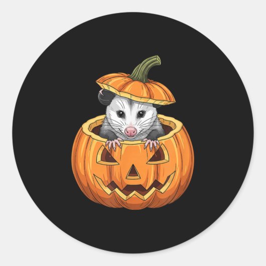 Ssum Pumpkin - Funny Halloween Ronde Sticker (Voorkant)