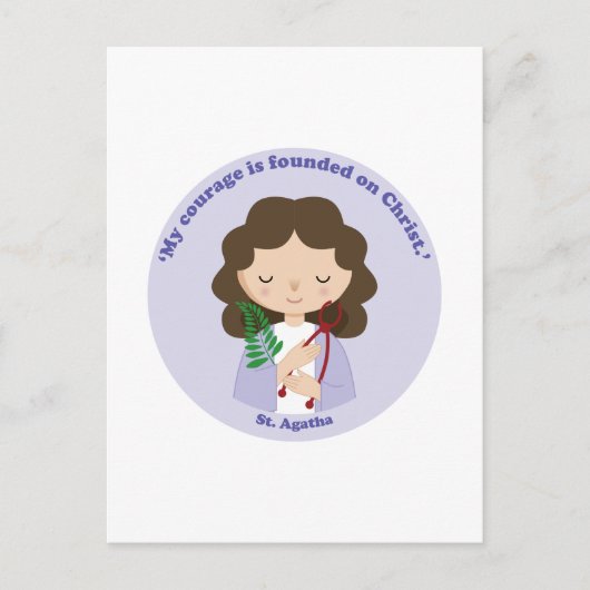 St. Agatha Briefkaart (Voorkant)