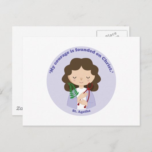 St. Agatha Briefkaart (Voorkant / Achterkant)