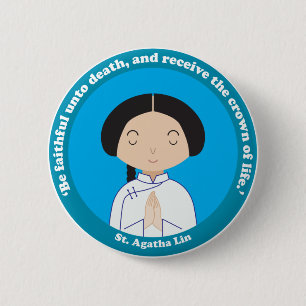 St. Agatha Lin Ronde Button 5,7 Cm