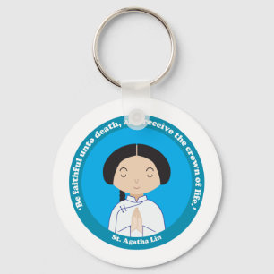 St. Agatha Lin Sleutelhanger