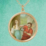 St. Agatha (M 003) Goud Vergulden Ketting<br><div class="desc">Detail van een antiek chromolithografie uitgegeven tussen 1895 en 1907 door A. & M. B. van een schilderij Het martelaarschap van St. Agatha, Maagd (Martirio di Sant'Agata) door Filippo Paladini (1590-1614) in de kathedraal van St. Agatha (Cattedrale di Sant'Agata of Duomo di Catania), Catania, Italië (van het privé-collectie van de...</div>