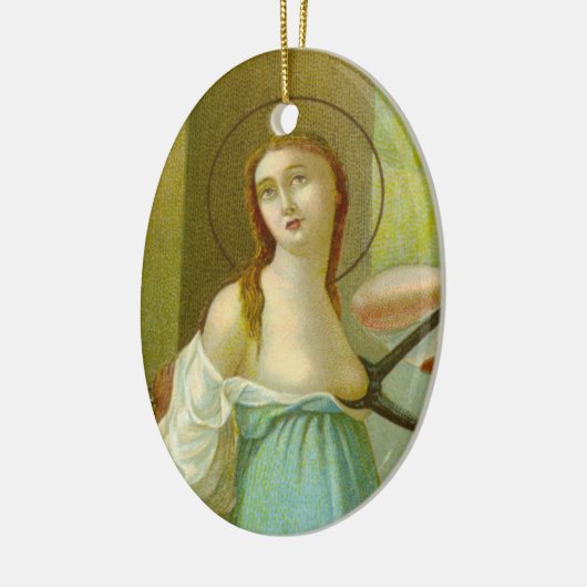 St. Agatha (M 003) Keramisch Ornament (Links)