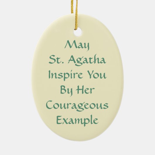 St. Agatha (M 003) Keramisch Ornament (Achterkant)