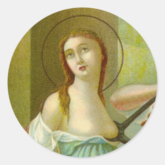 St. Agatha (M 003) Ronde Sticker (Voorkant)