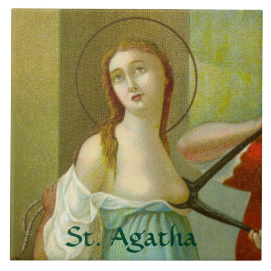St. Agatha (M 003) Tegeltje (Voorkant)