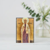 St. Agatha of Rome Orthodox Christian Prayer Card  Plaatskaartje (Staand voorkant)